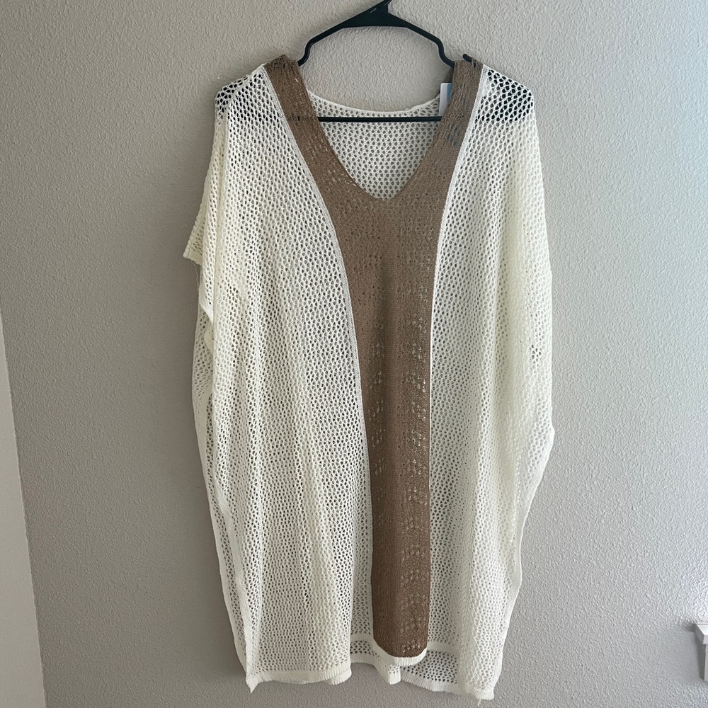 Cupshe colorblock beach coverup size small